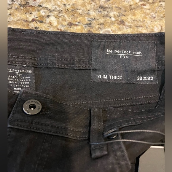 THE PERFECT JEAN NYC SLIM THICK BANDIT BLACK - 33x32 / 36x32 / 42x30 - Picture 5 of 10